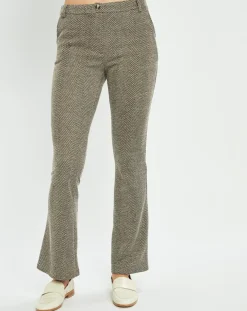 Femme Lauren Vidal Pantalon fin Cloé chevrons sable
