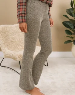 Femme Lauren Vidal Pantalon fin Cloé chevrons sable