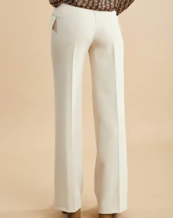 Clearance Lauren Vidal Pantalon flare Muse lait