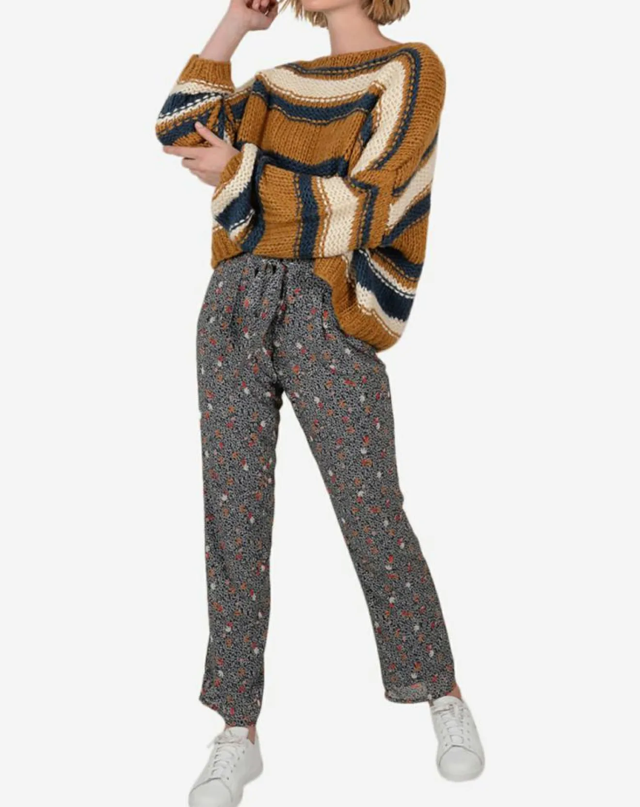 Molly Bracken Pantalon Flora multicolore