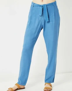 Femme Cuisse de Grenouille Pantalon fluide Cado bleu
