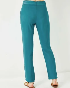 Discount Cuisse de Grenouille Pantalon fluide Cado turquoise