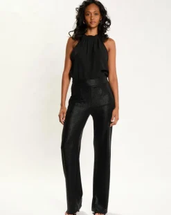 Discount Lauren Vidal Pantalon fluide Colbie noir