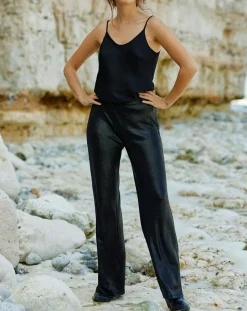 Discount Lauren Vidal Pantalon fluide Colbie noir