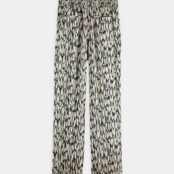 Femme Scotch & Soda Pantalon fluide Nina rose/écru/noir