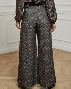 New Alice & Charlotte Pantalon imprimé Camille café