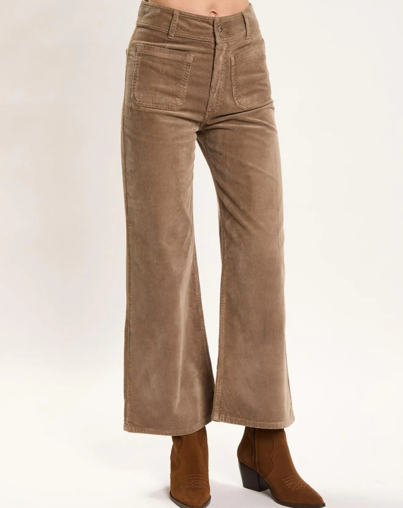 Outlet Lauren Vidal Pantalon jupe-culotte Cloé seigle