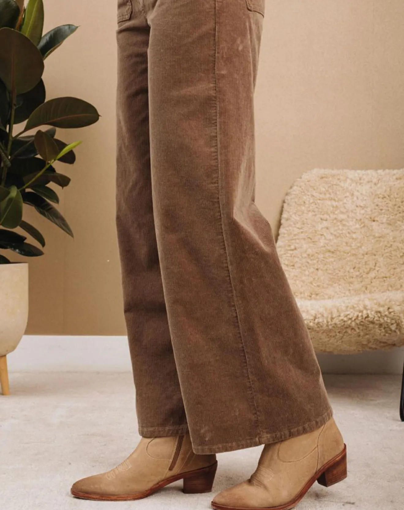 Outlet Lauren Vidal Pantalon jupe-culotte Cloé seigle