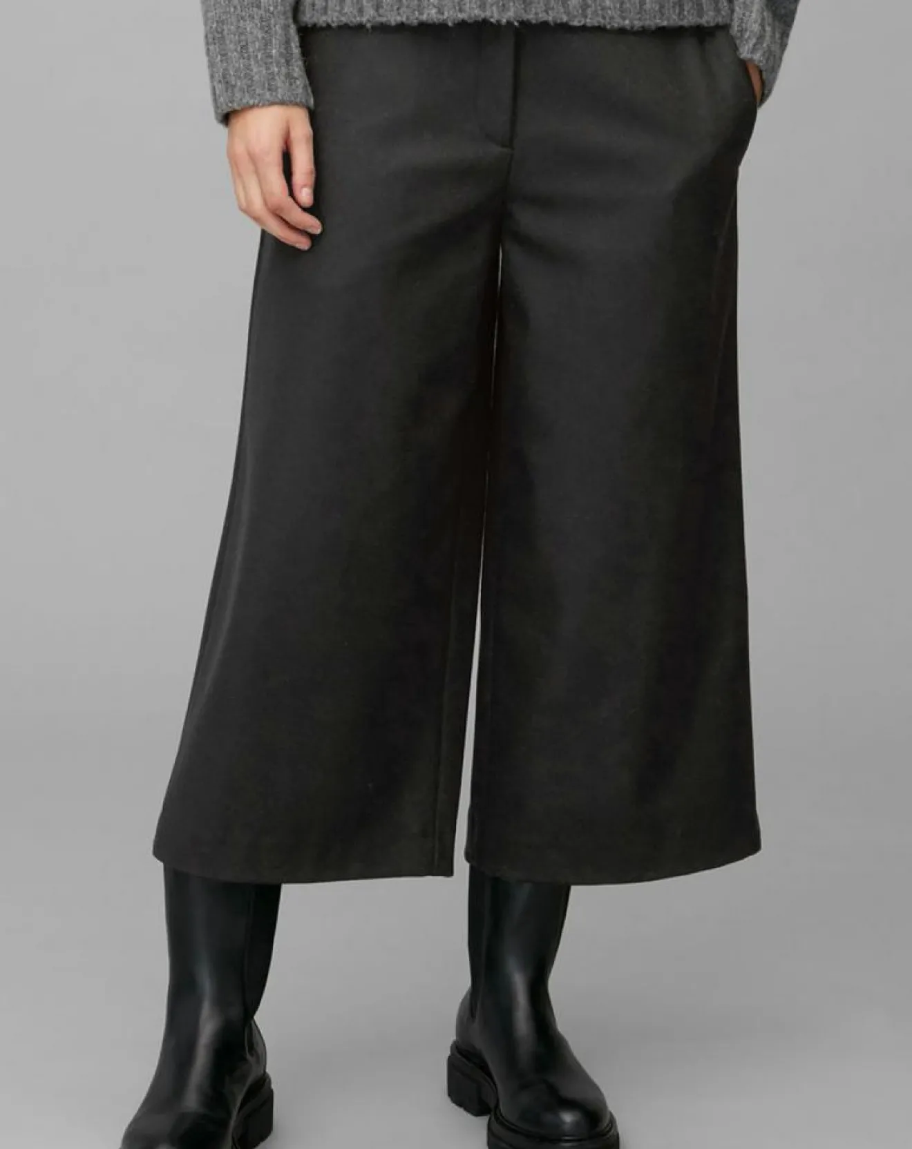 Sale Marc O'Polo Pantalon jupe-culotte en Laine mélangée noir