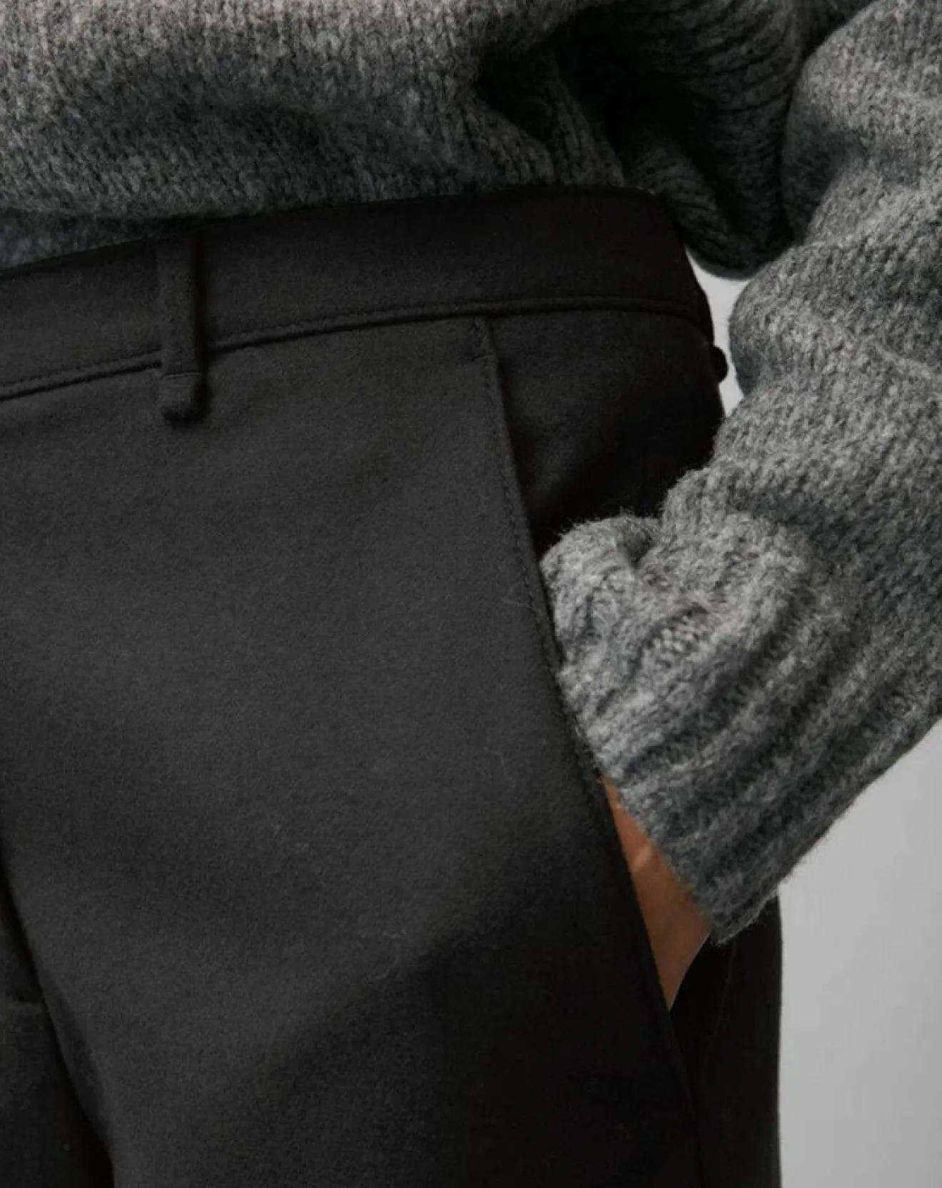 Sale Marc O'Polo Pantalon jupe-culotte en Laine mélangée noir