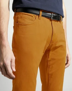 Homme Galeries Lafayette Pantalon Kuflex 5 p flex camel