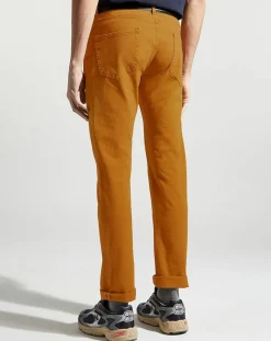 Homme Galeries Lafayette Pantalon Kuflex 5 p flex camel