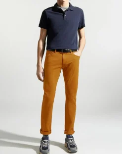 Homme Galeries Lafayette Pantalon Kuflex 5 p flex camel