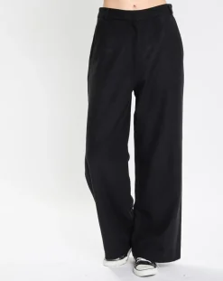Online Marc O'Polo Pantalon large en Laine mélangée noir