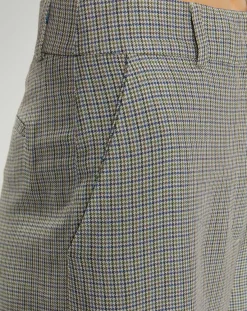 Femme Galeries Lafayette Pantalon large et fluide imprimé pied-de-poule bleu