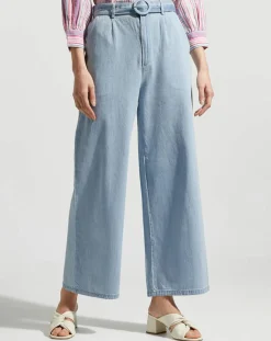 Discount Garance Paris Pantalon large Lucia bleu