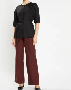 Femme Jodhpur Pantalon large Parc rouge foncé