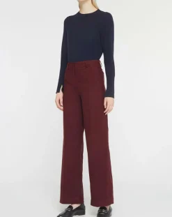 Femme Jodhpur Pantalon large Parc rouge foncé