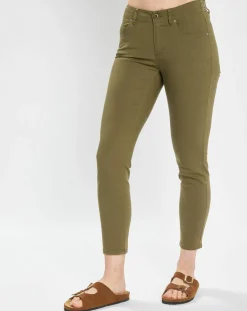 Femme Marc O'Polo Pantalon Mavas en Coton Bio kaki