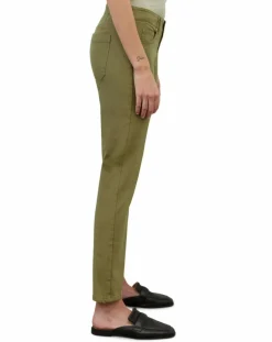 Femme Marc O'Polo Pantalon Mavas en Coton Bio kaki