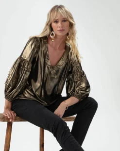 Sale Indies Pantalon Merry noir pois mordore