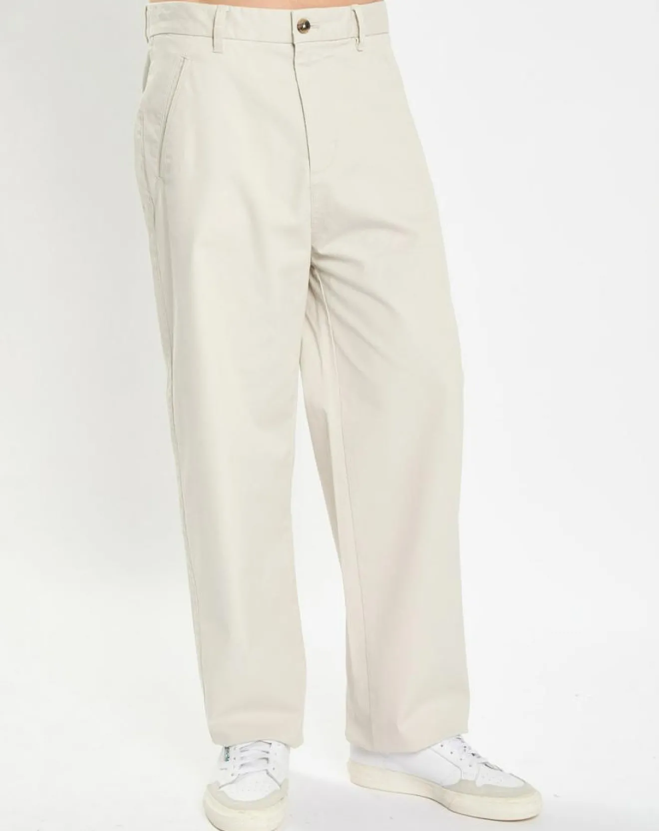 Homme Marc O'Polo Pantalon Mossbo oversize beige clair