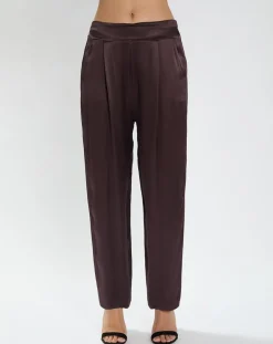 Femme Lauren Vidal Pantalon Olga raisin