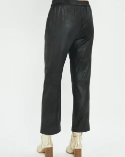 Femme Lauren Vidal Pantalon peau de pêche Tasha noir
