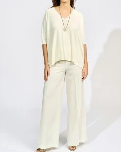 Femme Lauren Vidal Pantalon Petra écru