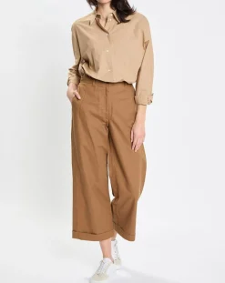 Femme Marc O'Polo Pantalon Ramie marron