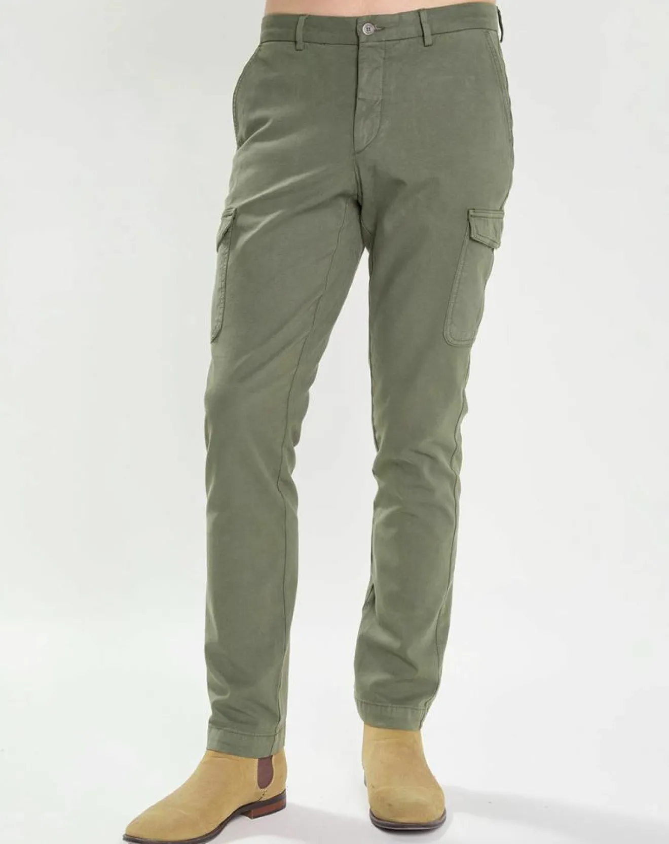 Sale Hackett London Pantalon Regular Fit Cargo kaki