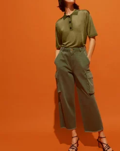 Discount Chloé Stora Pantalon Robin kaki