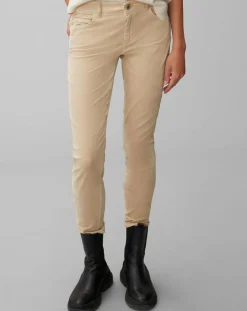 Femme Marc O'Polo Pantalon slim Albi effet Velours beige