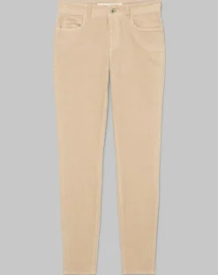 Femme Marc O'Polo Pantalon slim Albi effet Velours beige