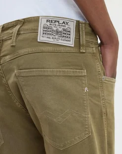 Homme Replay Pantalon Slim bull denim kaki