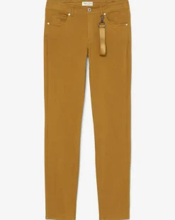 Femme Marc O'Polo Pantalon Slim en Coton bio mélangé Mavas marron clair