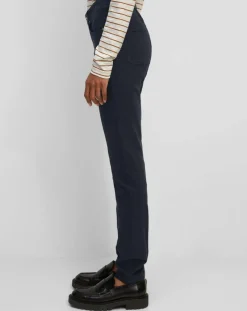 Femme Marc O'Polo Pantalon Slim en Coton bio mélangé Mavas bleu marine