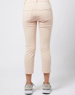 Femme Esprit Pantalon Slim en Coton stretch doux beige/pêche