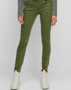 New Marc O'Polo Pantalon Slim en Velours de coton bio Mavas vert clair
