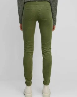 New Marc O'Polo Pantalon Slim en Velours de coton bio Mavas vert clair