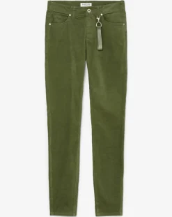 New Marc O'Polo Pantalon Slim en Velours de coton bio Mavas vert clair