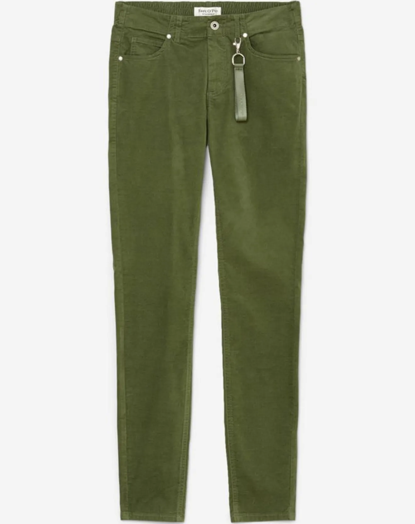 New Marc O'Polo Pantalon Slim en Velours de coton bio Mavas vert clair