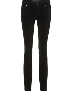 Femme Marc O'Polo Pantalon slim en Velours lisse Alby noir