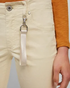 Femme Marc O'Polo Pantalon Slim en Velours de coton bio Mavas écru