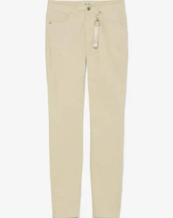 Femme Marc O'Polo Pantalon Slim en Velours de coton bio Mavas écru