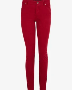 Sale Marc O'Polo Pantalon slim en Velours fin Alby rouge foncé