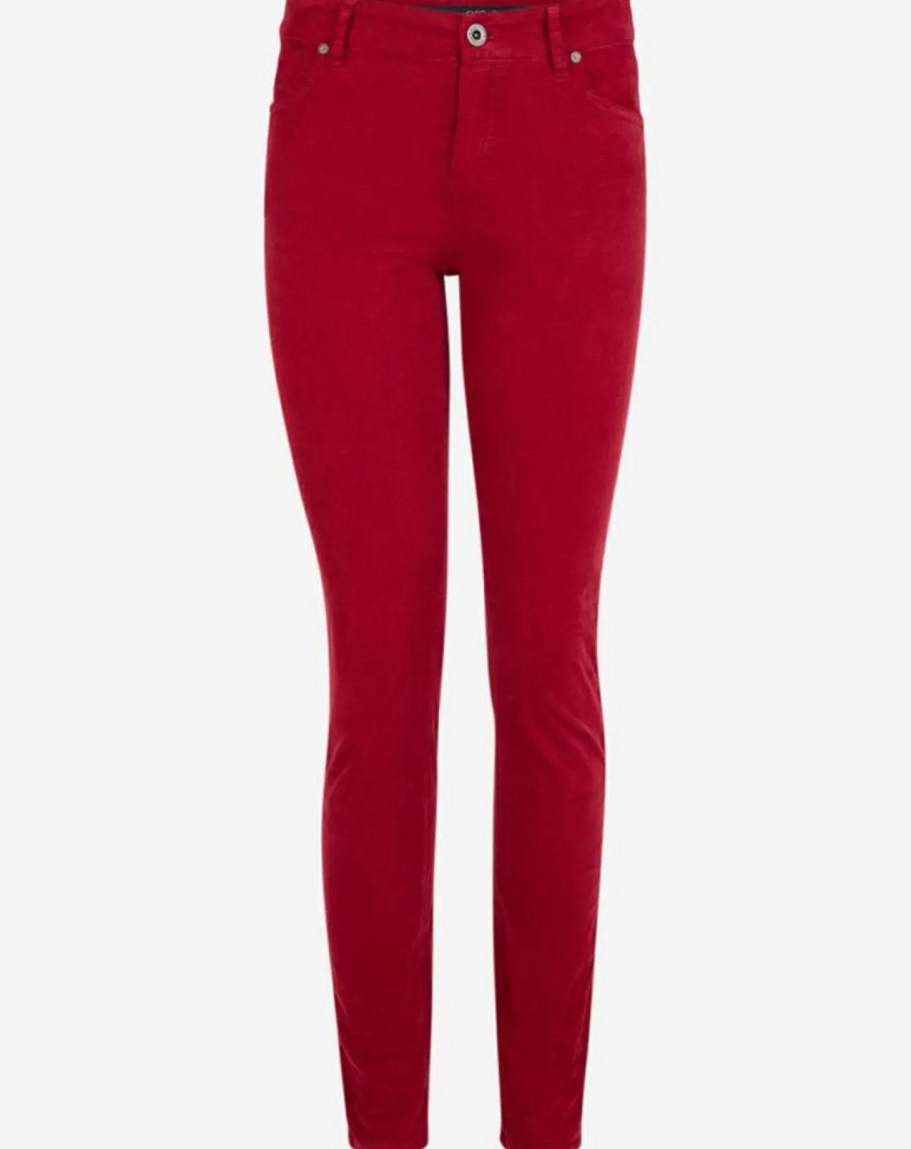 Sale Marc O'Polo Pantalon slim en Velours fin Alby rouge foncé