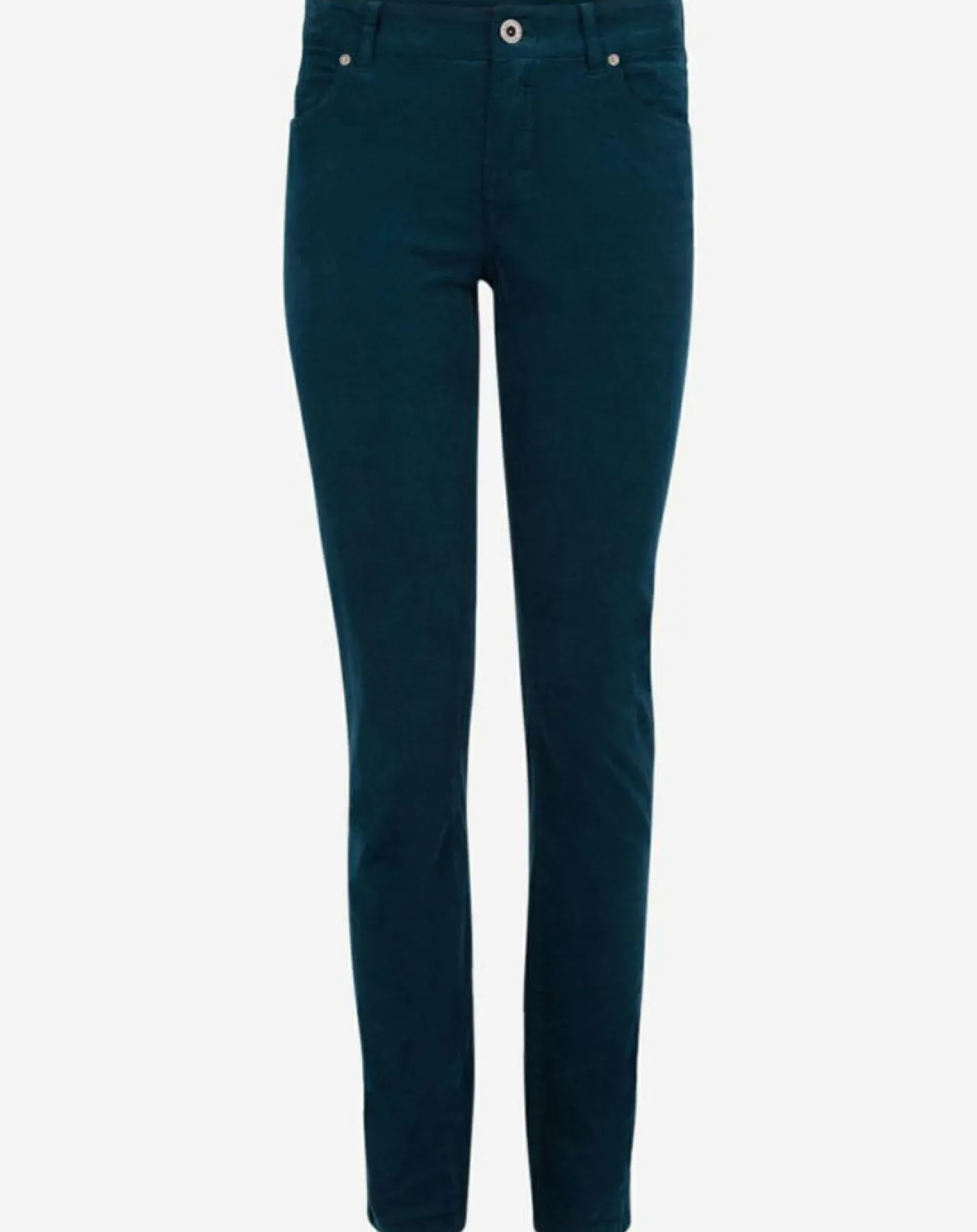 Femme Marc O'Polo Pantalon slim en Velours fin Alby vert foncé