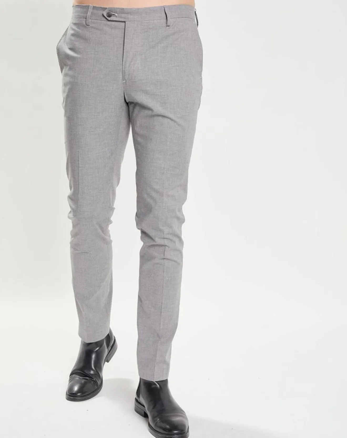 Homme Hackett London Pantalon Slim Fit imprimé micro Pied de Poule gris