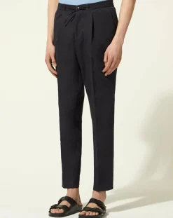 Online Galeries Lafayette Pantalon slim Kujog bleu marine